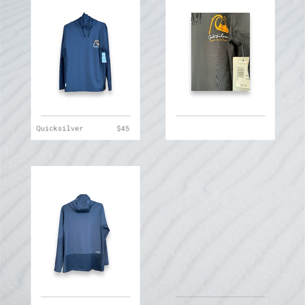 Men’s quicksilver waterman collection. UFP 50+ moisture wicking.